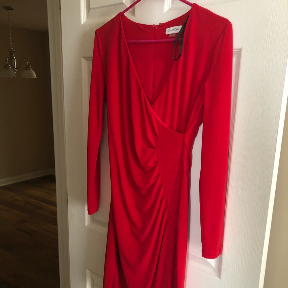Red Calvin Klein dress size 4